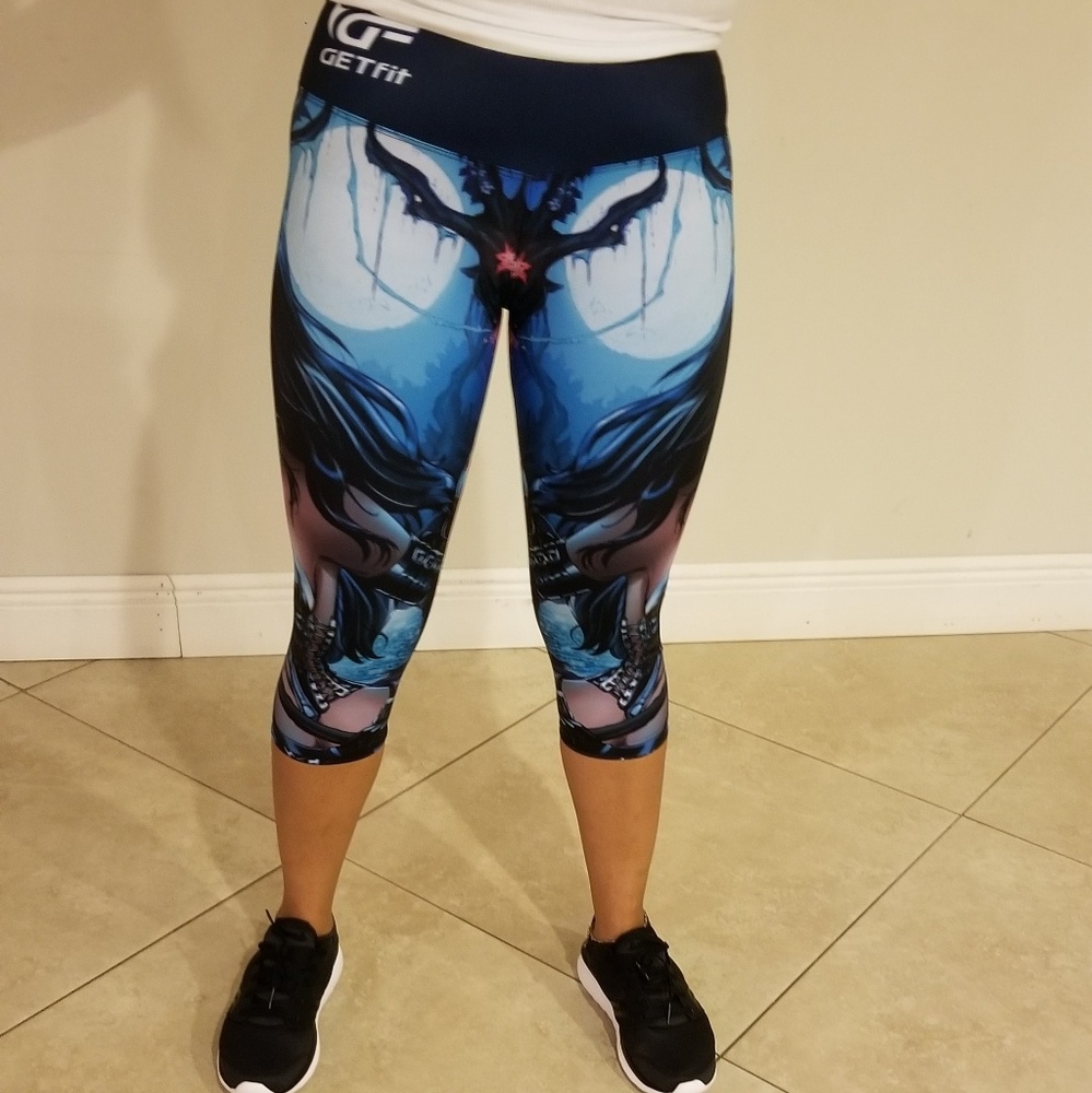 Printed active leggings (capri length)